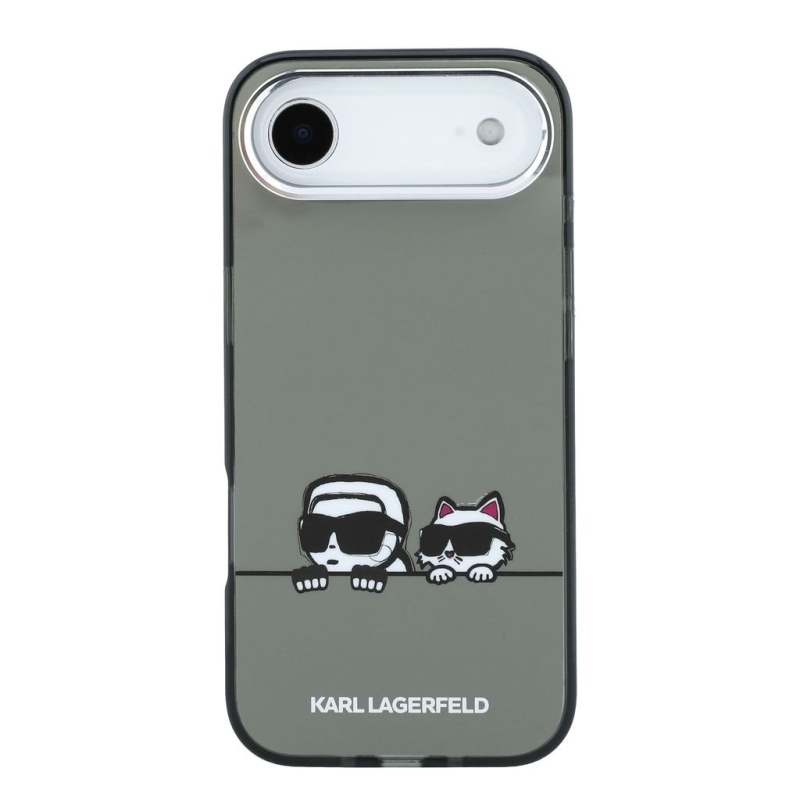 Karl Lagerfeld IML K&CH Heads Logo MagSafe Zadní Kryt pro iPhone Air Black
