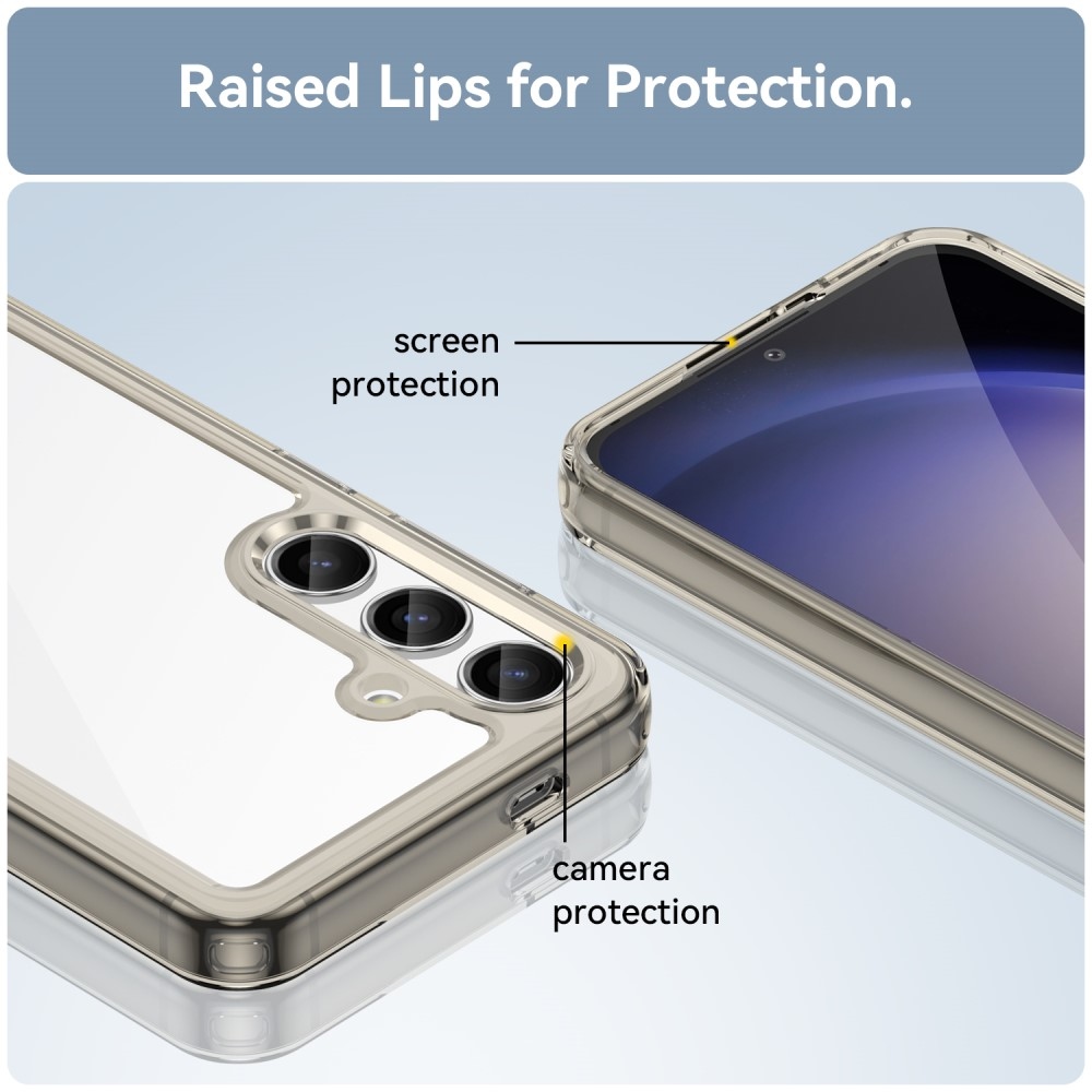 Gelový obal s pevnými zády na Samsung Galaxy S24 - šedý