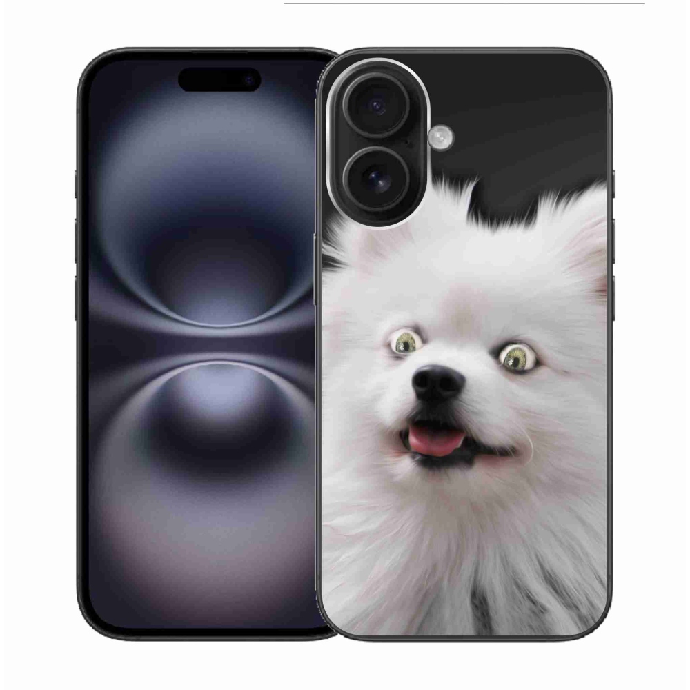 Gelový kryt mmCase na iPhone 16 - bílý špic
