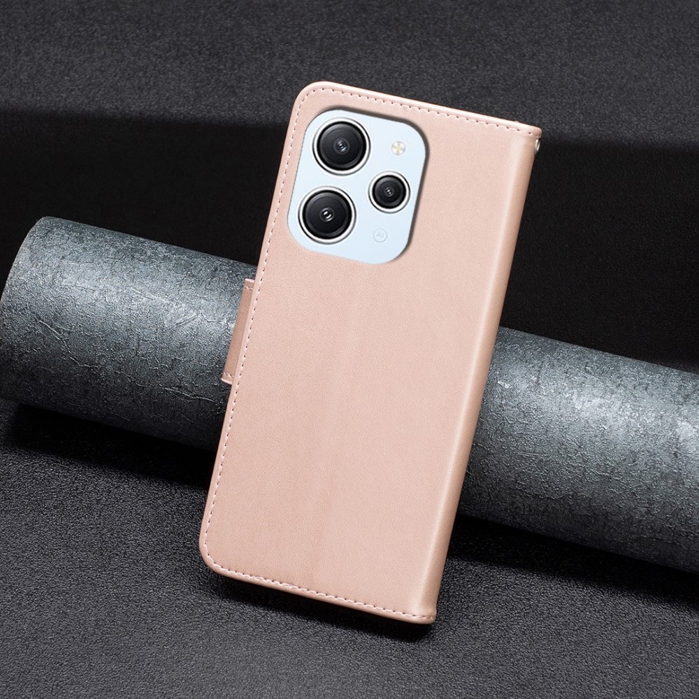 Butterfly knížkové pouzdro na Xiaomi Redmi 12 4G/5G - růžovozlaté