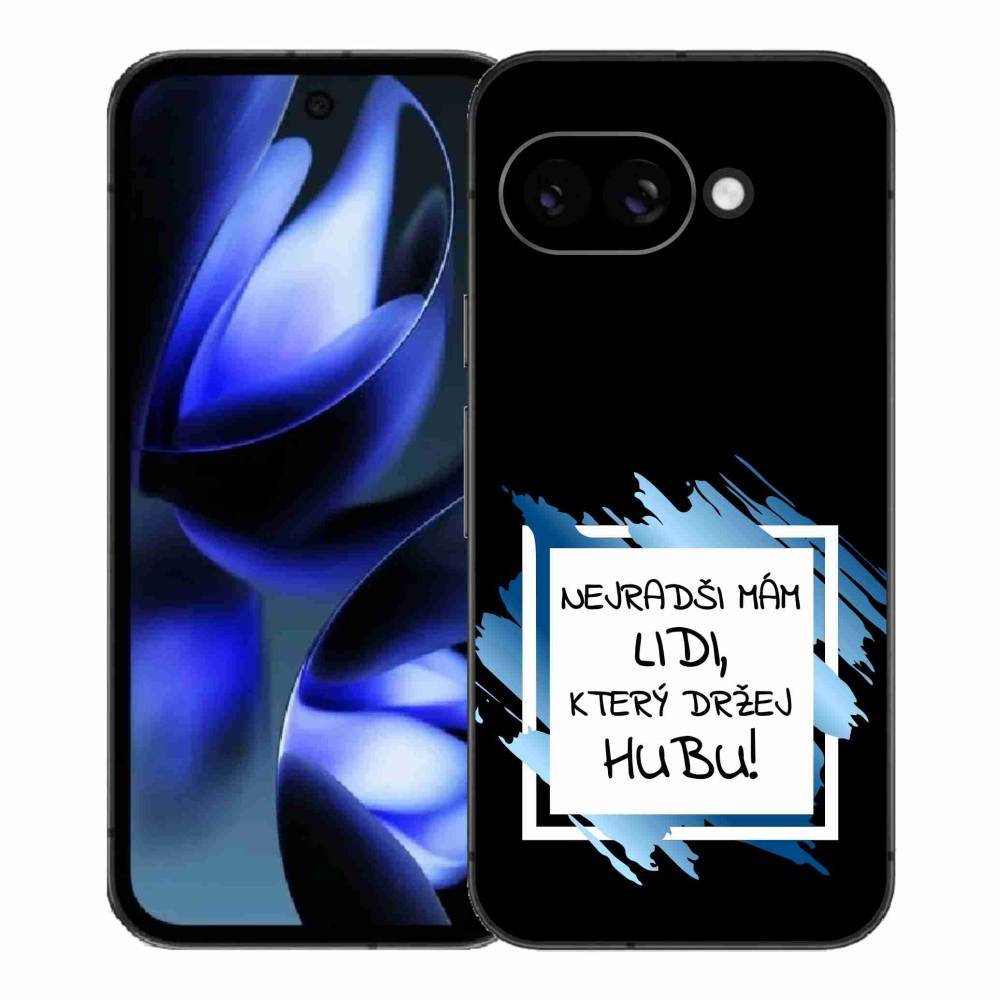 Gelový kryt mmCase na Google Pixel 9a - vtipný text 7 bíločerné pozadí