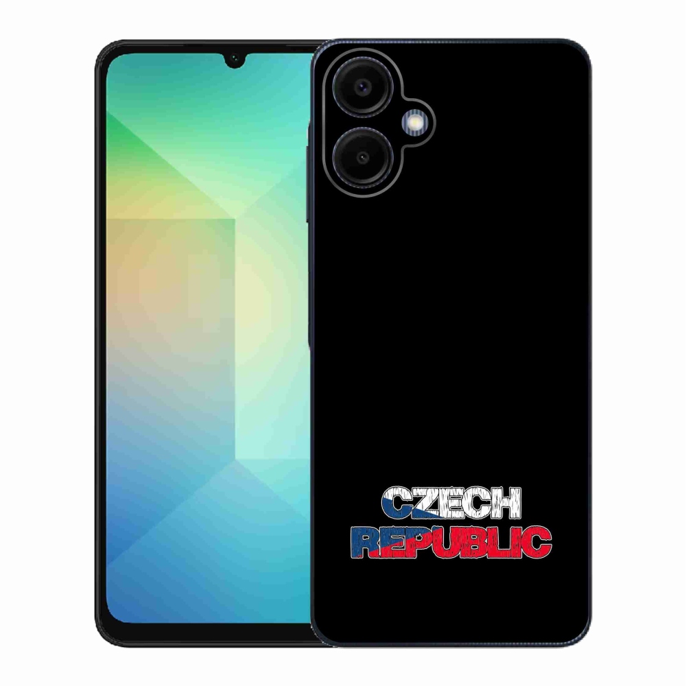Gelový kryt mmCase na Samsung Galaxy A06 4G - Czech Republic černé pozadí