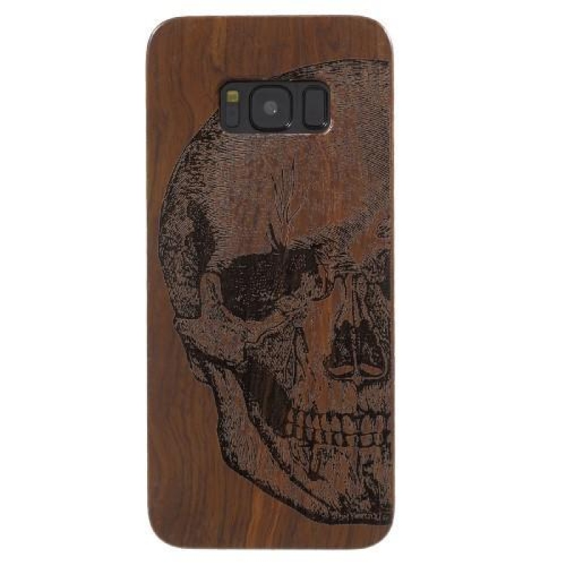 Wood dřevěný obal s motivem na Samsung Galaxy S8 - lebka