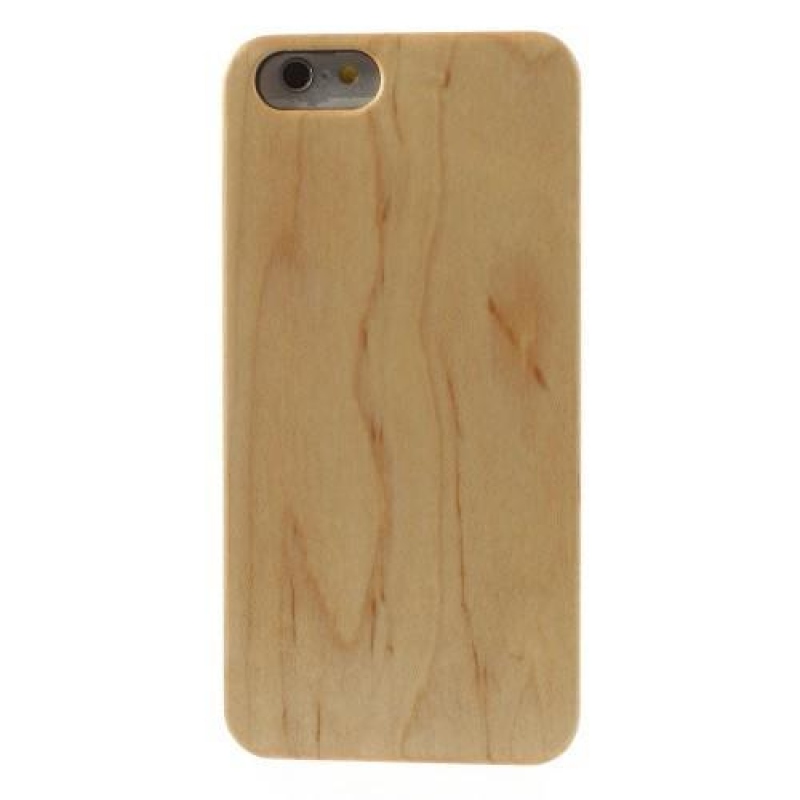 Wood plastový obal s Dřevěnými zády na iPhone 6s Plus a 6 Plus - béžový