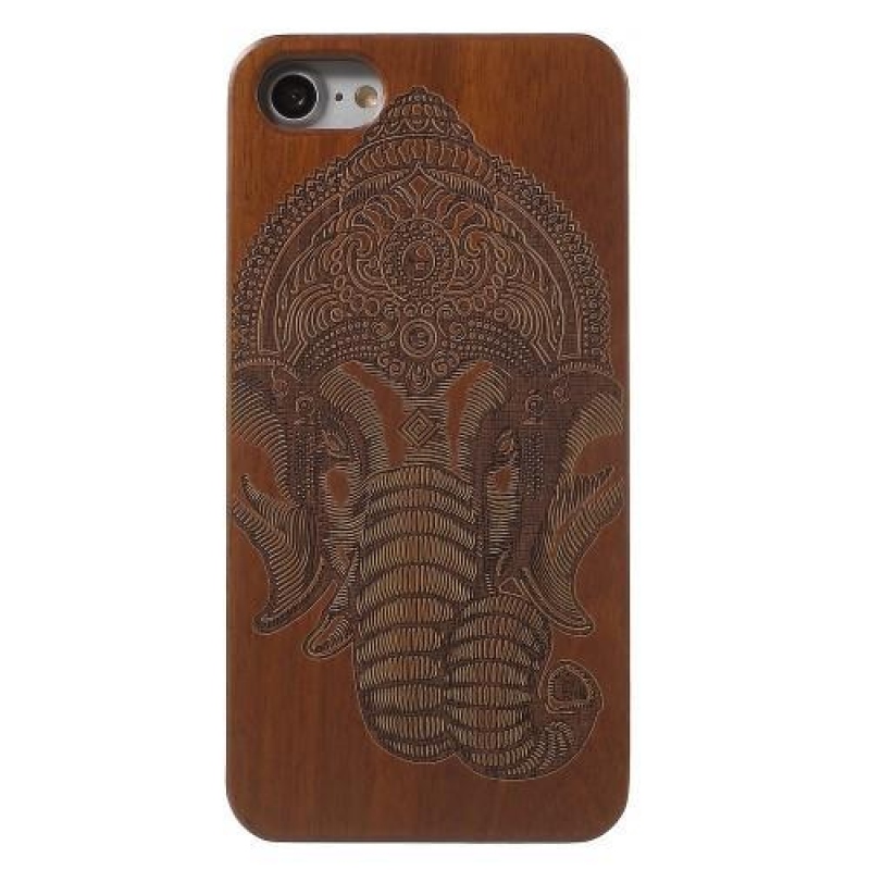 Woody dřevěný obal s plastovým držením na iPhone 7 a iPhone 8 - slon
