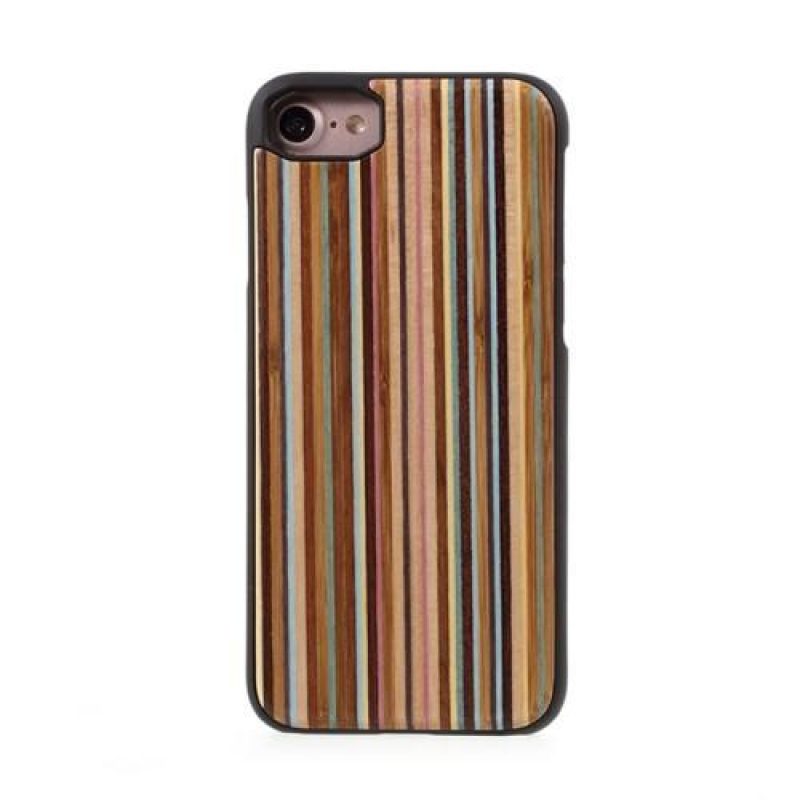 Woody plastový obal na iPhone 6 a iPhone 6s - duhové dřevo