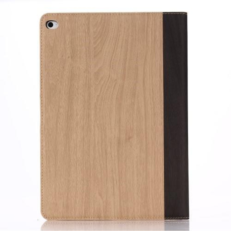 Woody PU kožené pouzdro na iPad Air 2 - světlehnědé