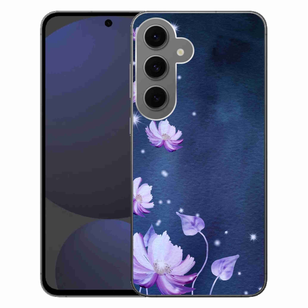 Gelový obal mmCase na Samsung Galaxy S24 FE - padající květy