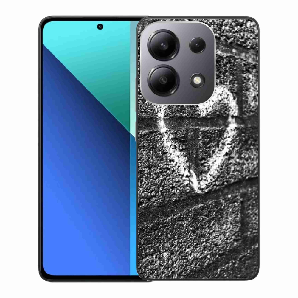 Gelový kryt mmCase na Xiaomi Redmi Note 13 - srdce na zdi