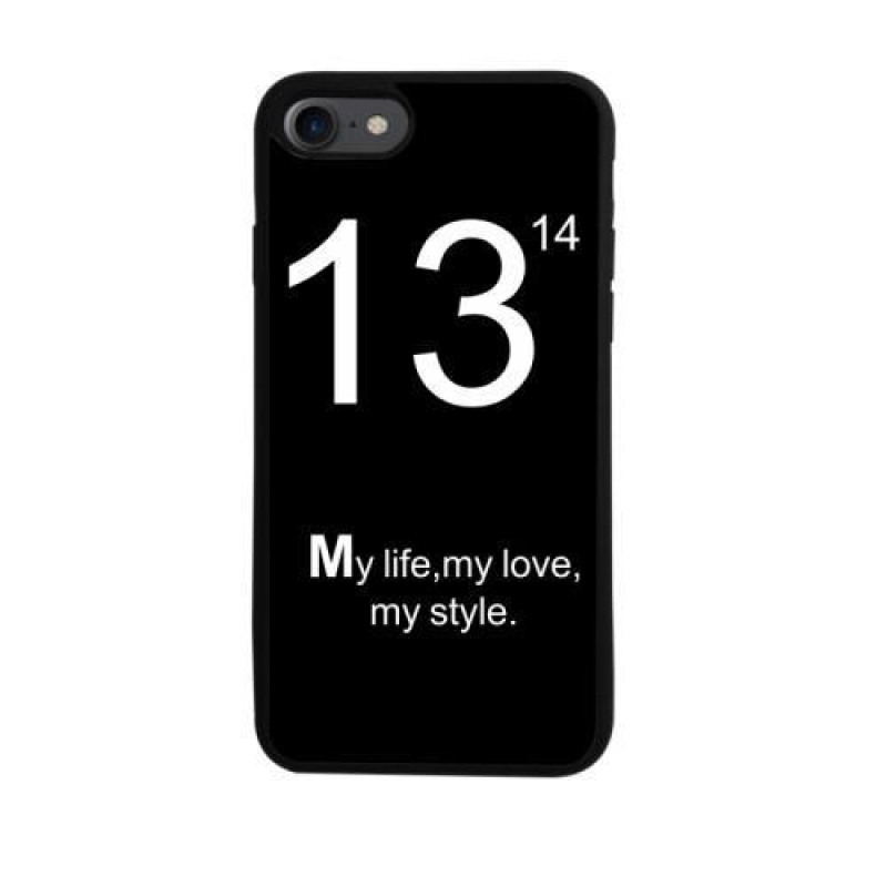 Word gelový obal na iPhone 7 a iPhone 8 - my love/černý