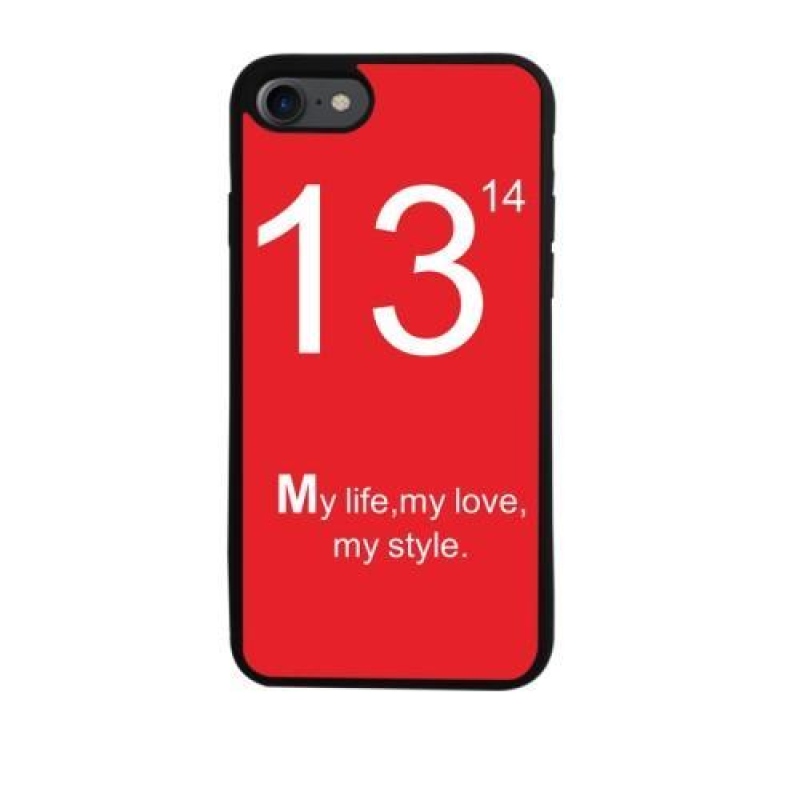 Word gelový obal na iPhone 7 a iPhone 8 - my love/červený