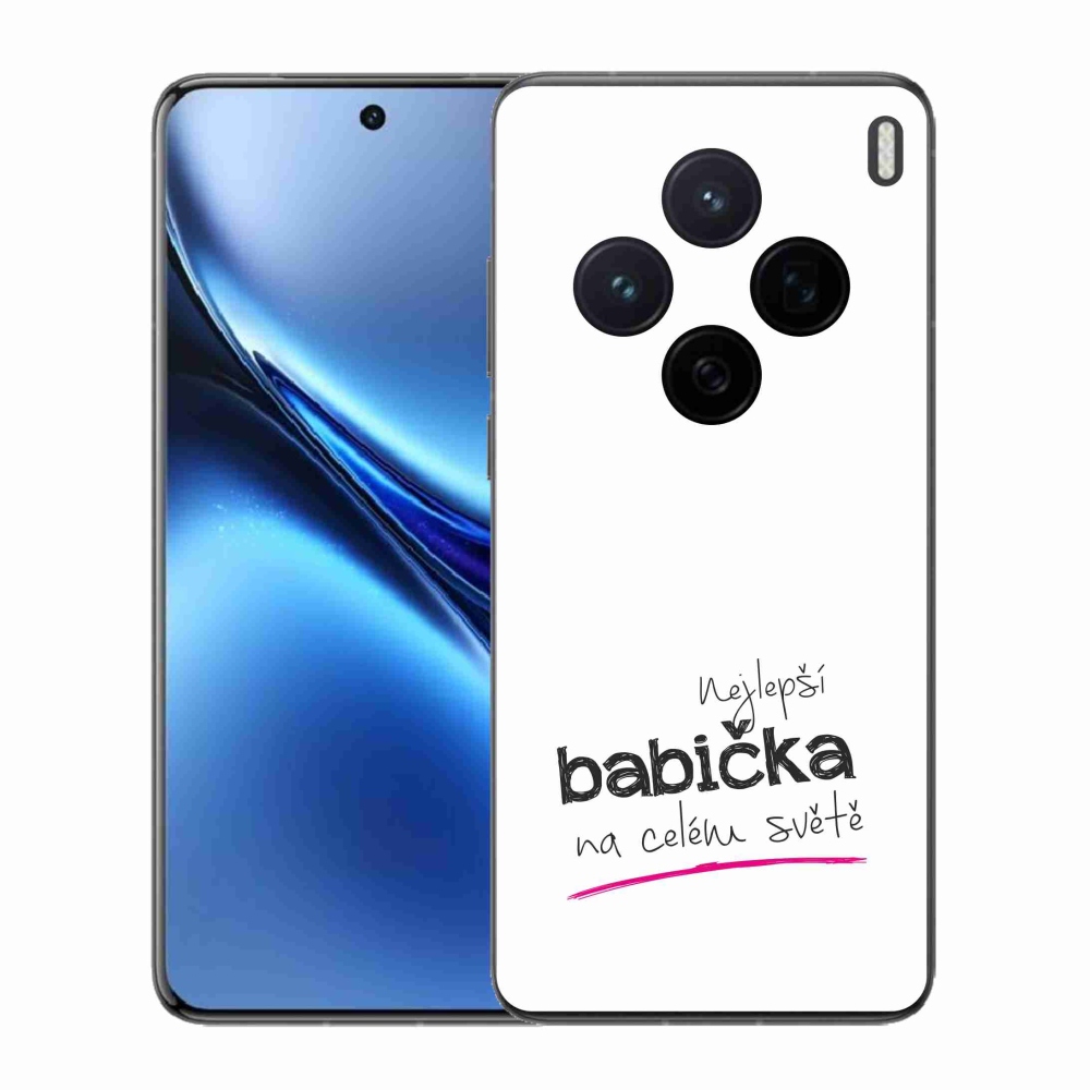Gelový kryt mmCase na Vivo X200 5G - nejlepší babička 4 bílé pozadí