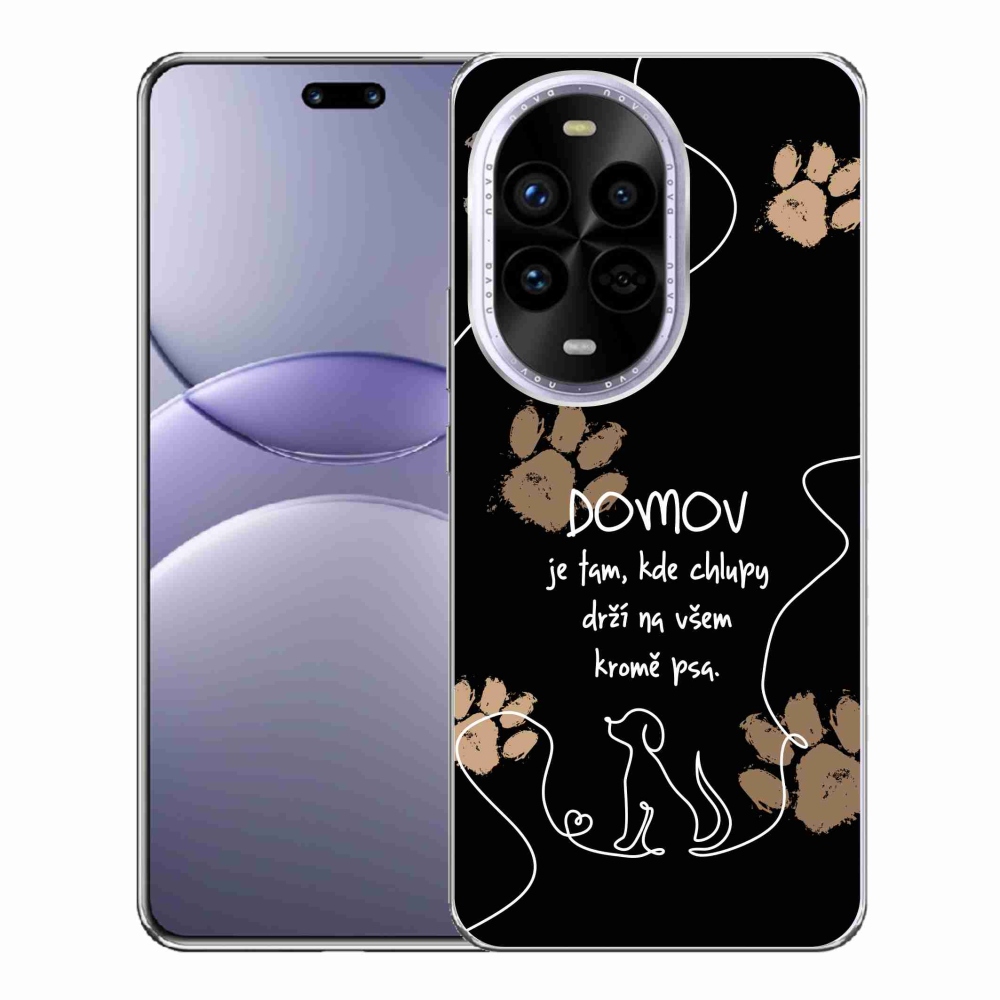 Gelový kryt mmCase na Huawei Nova 13 Pro 5G - psí motiv černé pozadí