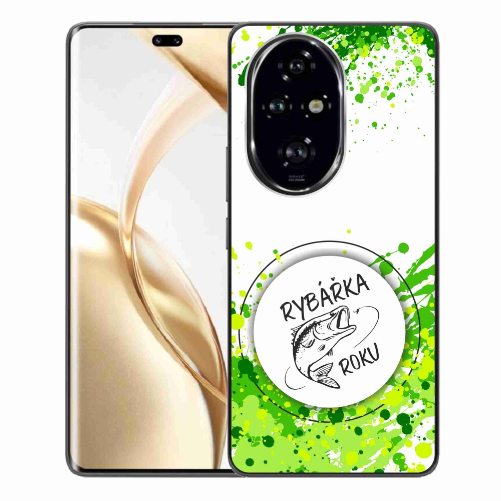 Gelový kryt mmCase na Honor 200 Pro 5G - rybářka roku bílé pozadí