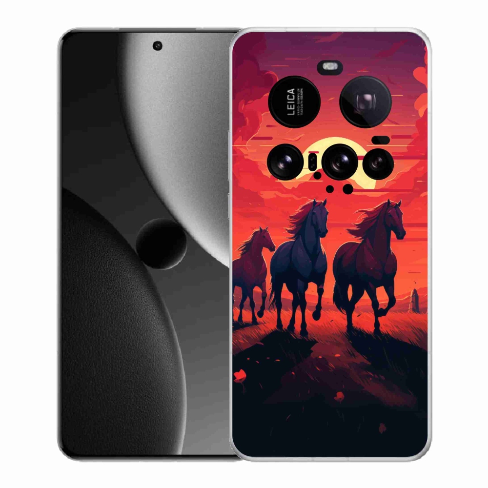 Gelový kryt mmCase na Xiaomi 15 Ultra - koně a západ slunce