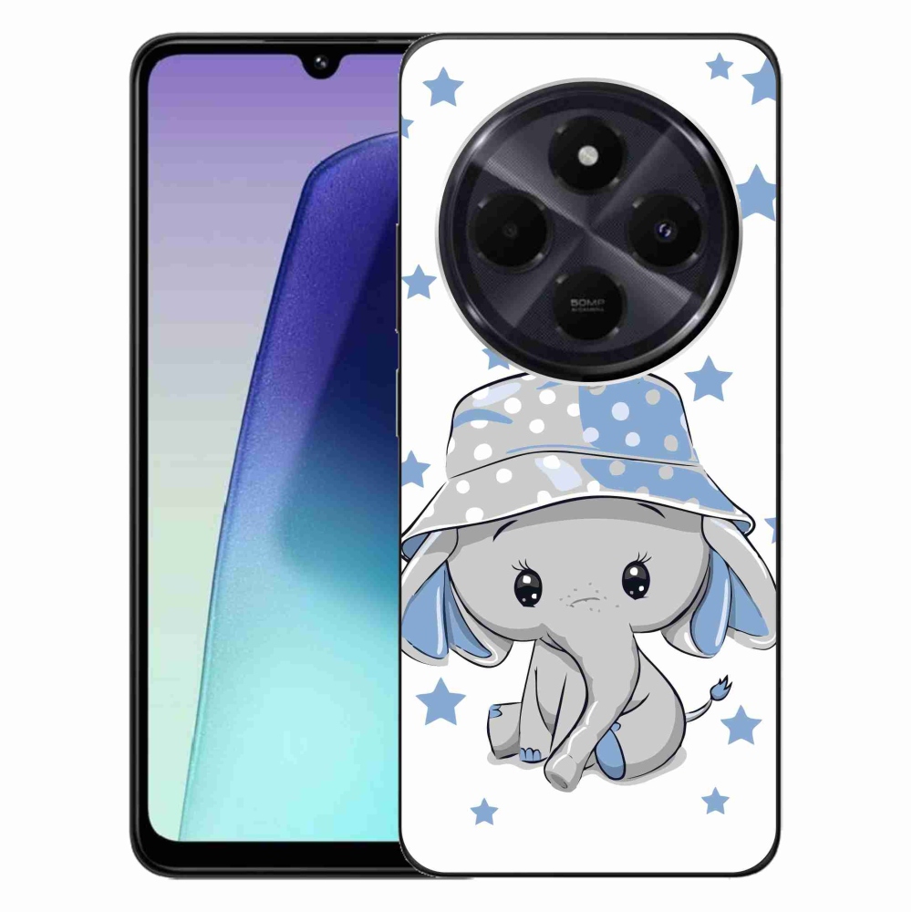 Gelový kryt mmCase na Xiaomi Redmi 14C/Poco C75 - modrý slon