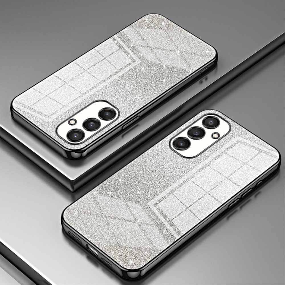 Cut gelový třpytivý obal na Samsung Galaxy S24+ - černý