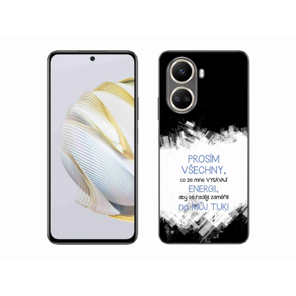 Gelový kryt mmCase na Huawei Nova 10 SE - vtipný text 1 modrý