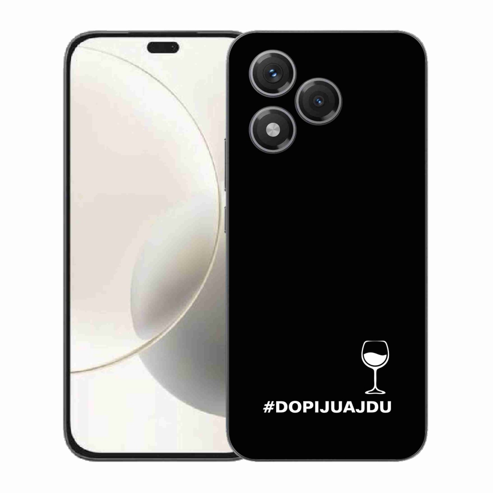 Gelový kryt mmCase na Honor 400 Lite - vinný motiv černé pozadí
