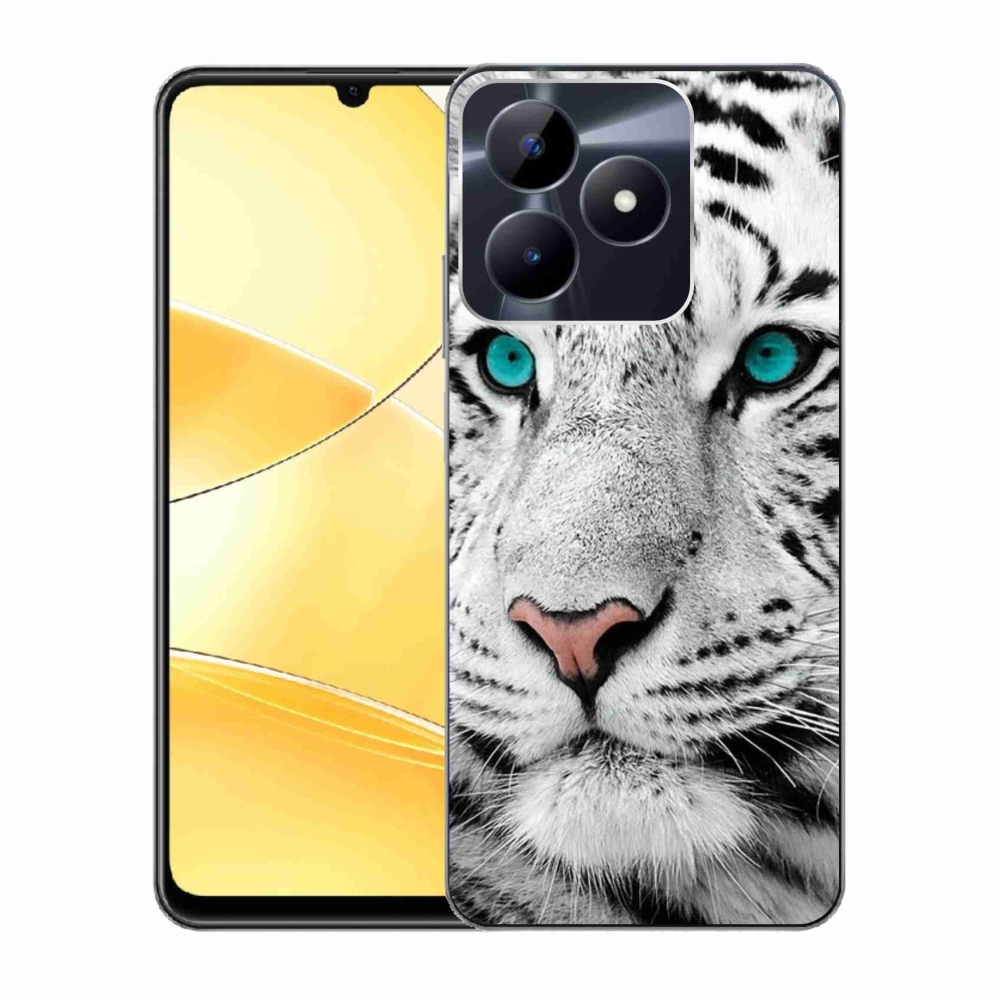 Gelový kryt mmCase na Realme C51/C53 - bílý tygr
