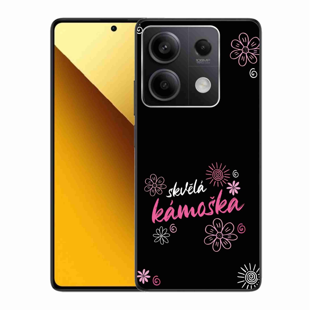 Gelový kryt mmCase na Xiaomi Redmi Note 13 5G - skvělá kámoška černé pozadí