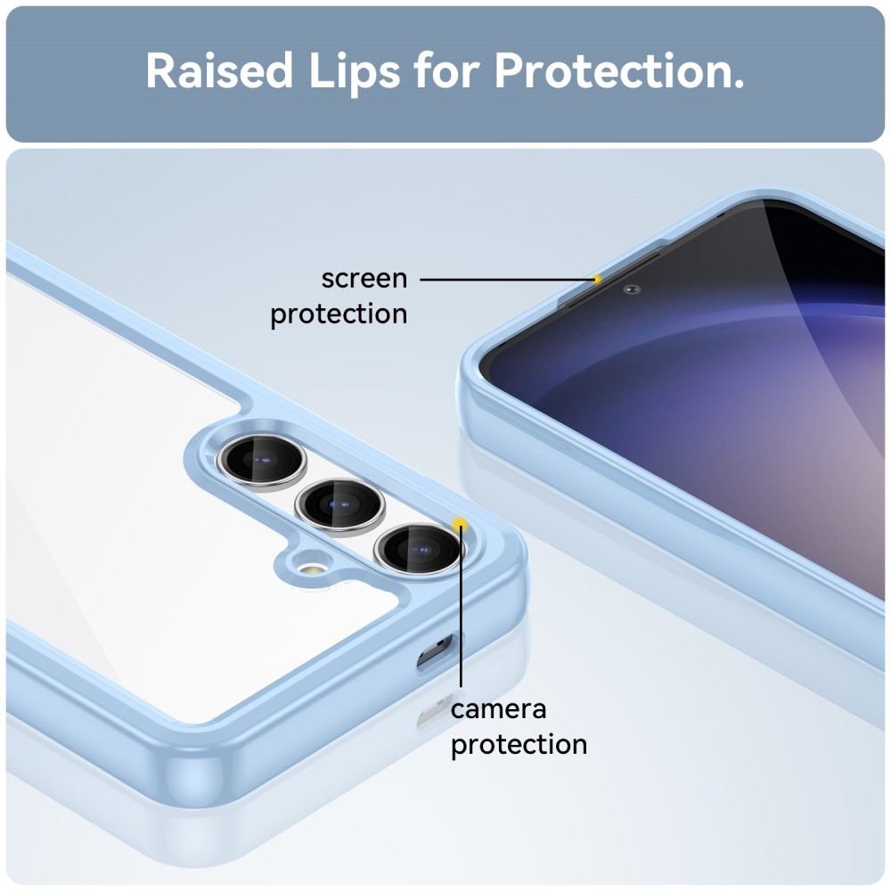 Gelový obal s pevnými zády na Samsung Galaxy S24 - modrý