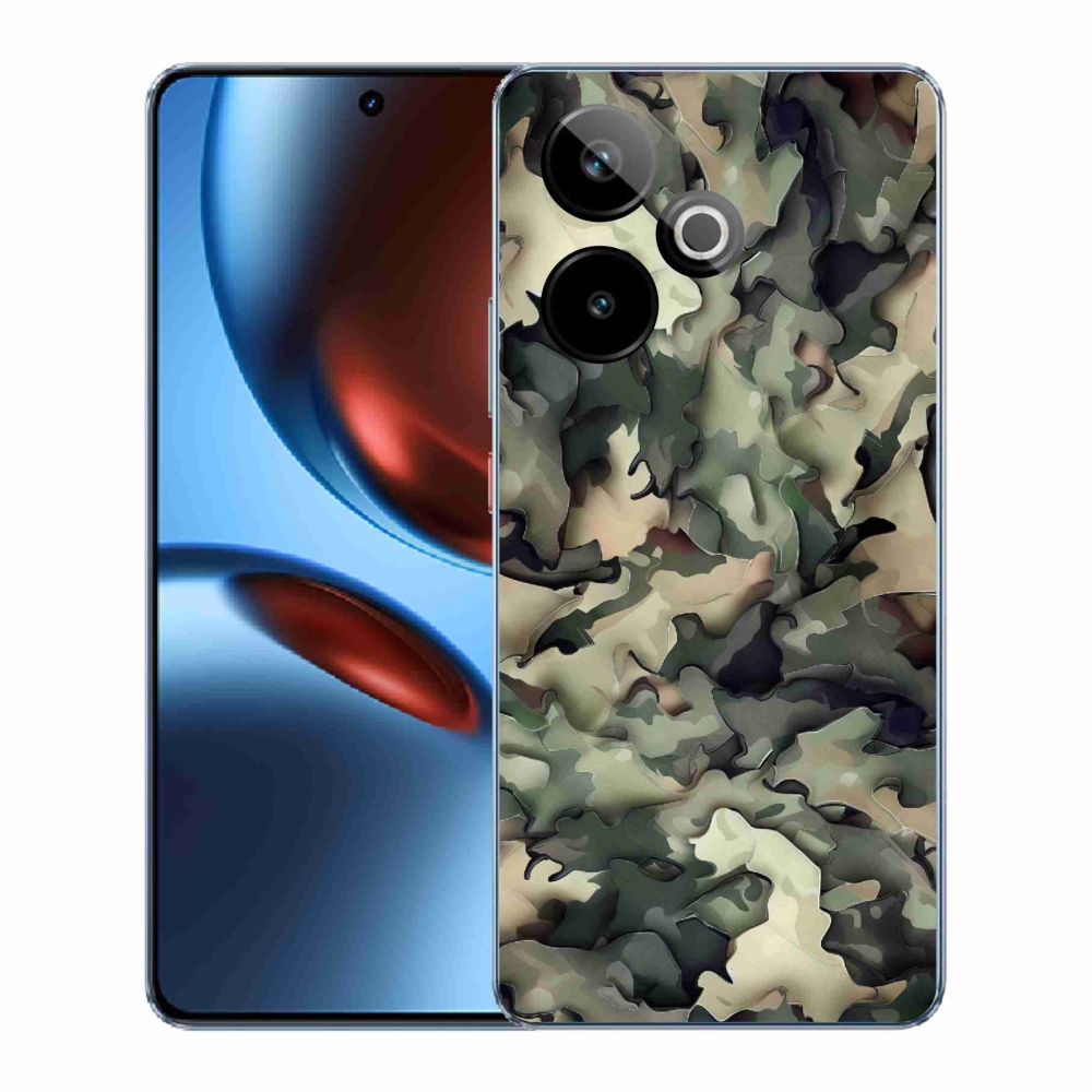Gelový kryt mmCase na Realme GT 7 5G/GT 7T 5G - maskáčový vzor 9
