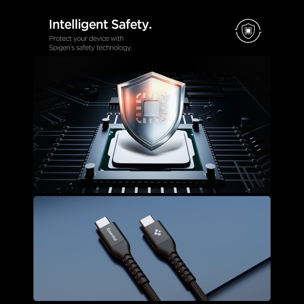 Spigen EB10010CCA datový kabel USB-C/USB-C 100W 1m - černý