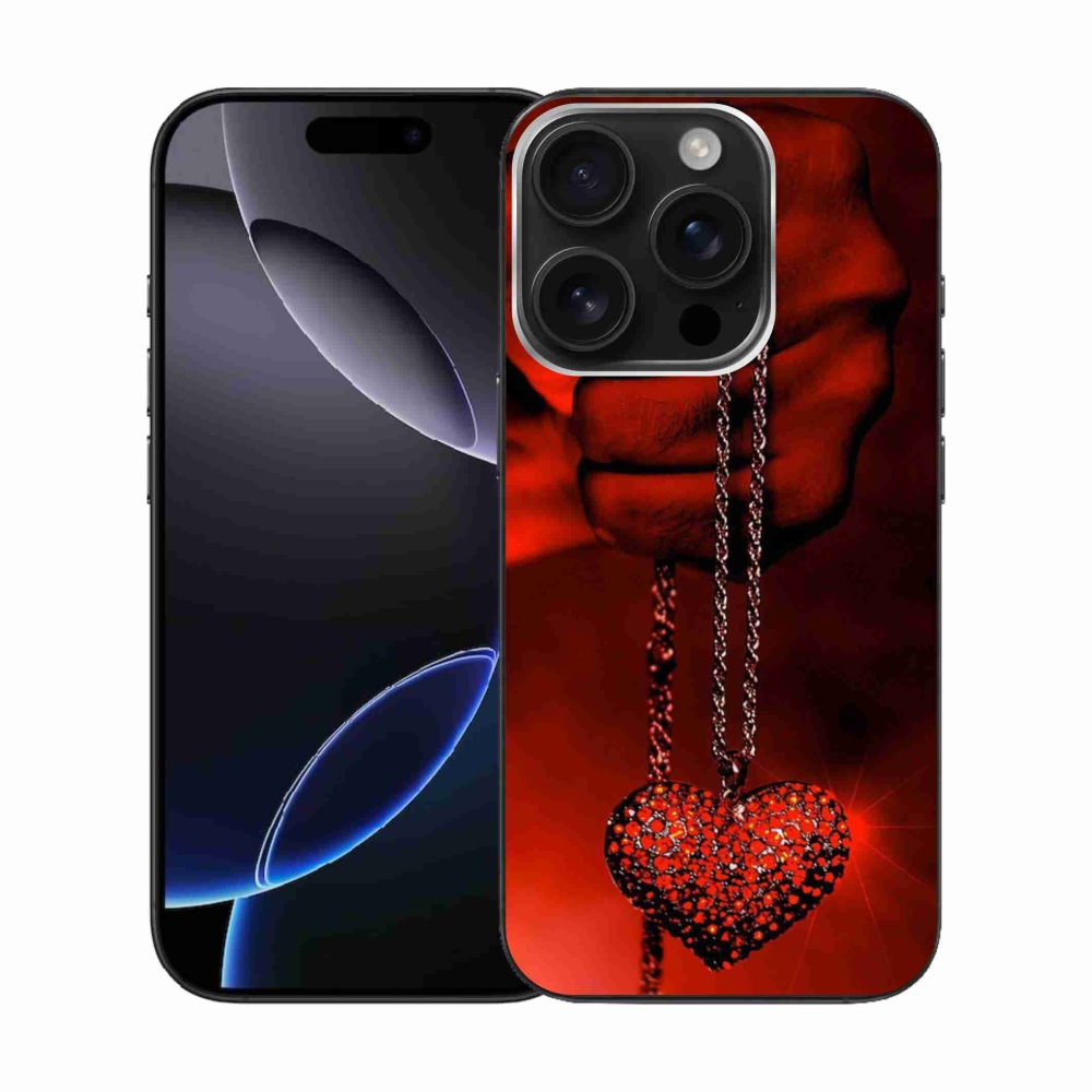 Gelový kryt mmCase na iPhone 16 Pro - náhrdelník
