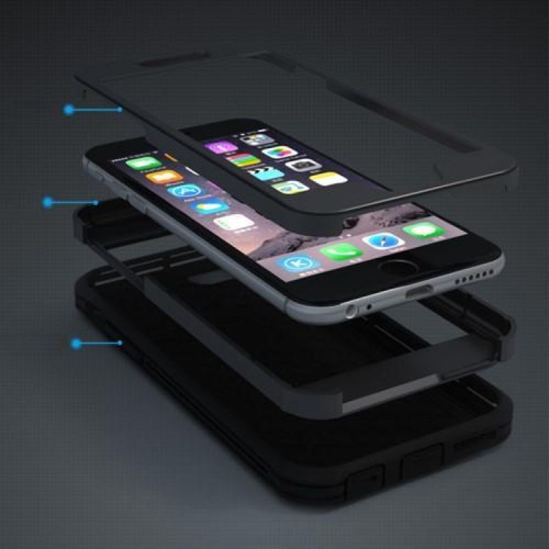 Wrap odolný gelový obal na iPhone 6 Plus a iPhone 6s Plus - modrý