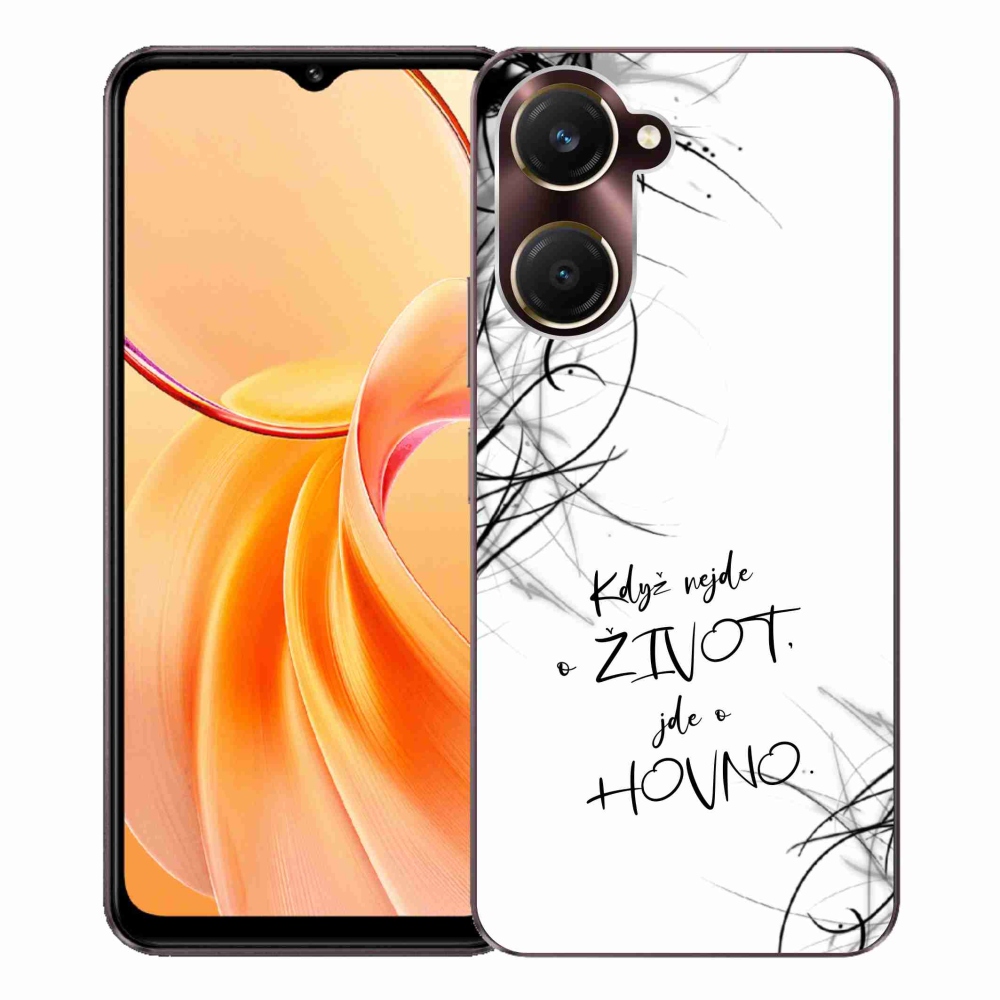 Gelový kryt mmCase na Vivo Y28s 5G - vtipný text 16 bílé pozadí