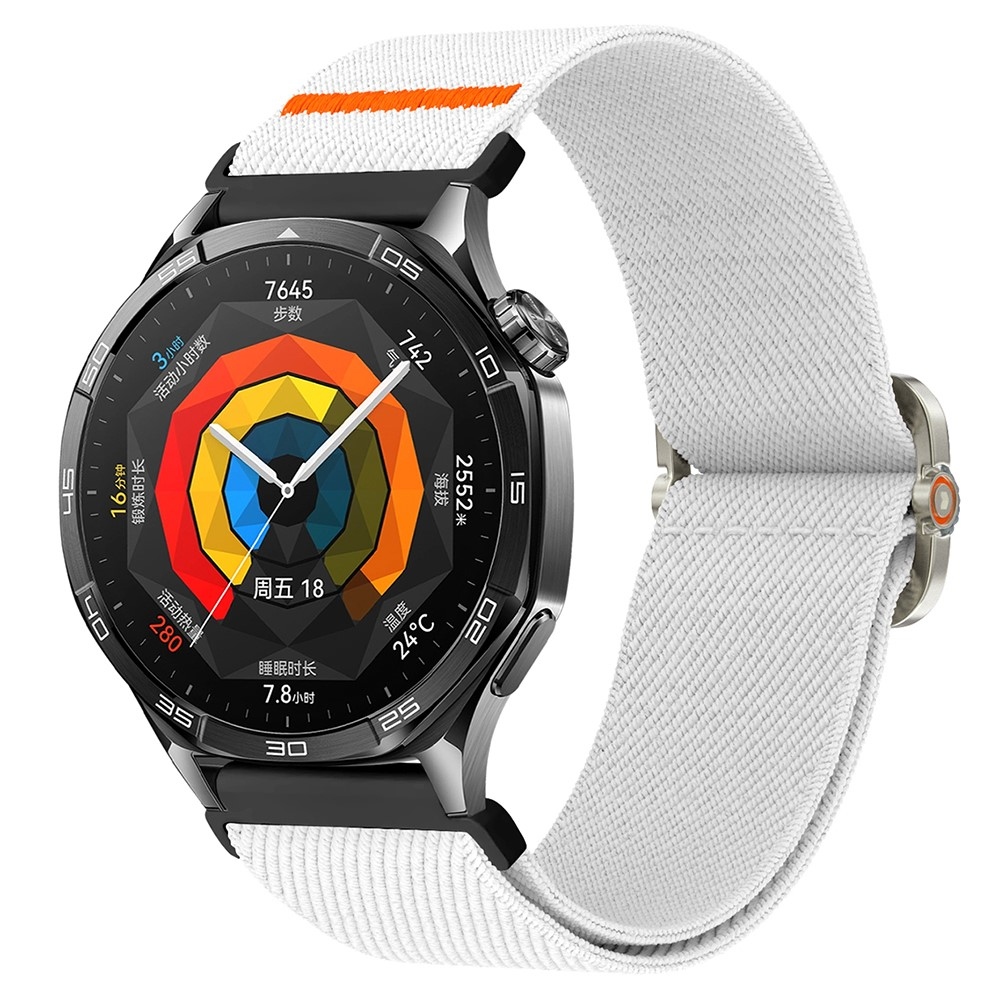 Wriston nylonový elastický řemínek 20mm na Samsung Galaxy Watch7 44mm/40mm - bílý