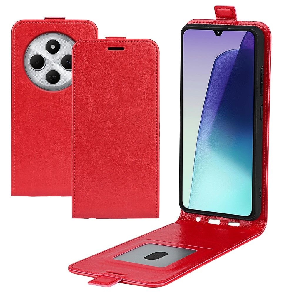 Vertical knížkové pouzdro na Xiaomi Redmi 14C/Poco C75 - červené