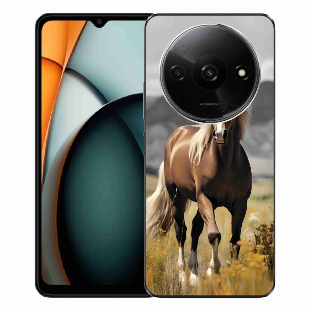 Gelový kryt mmCase na Xiaomi Redmi A3 - hnědý kůň 1