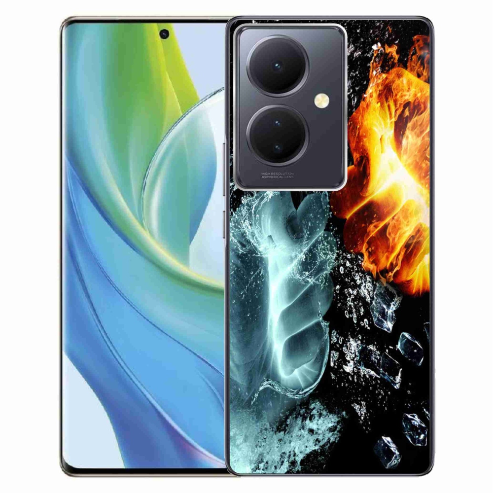 Gelový kryt mmCase na Vivo V29 Lite 5G - voda a oheň