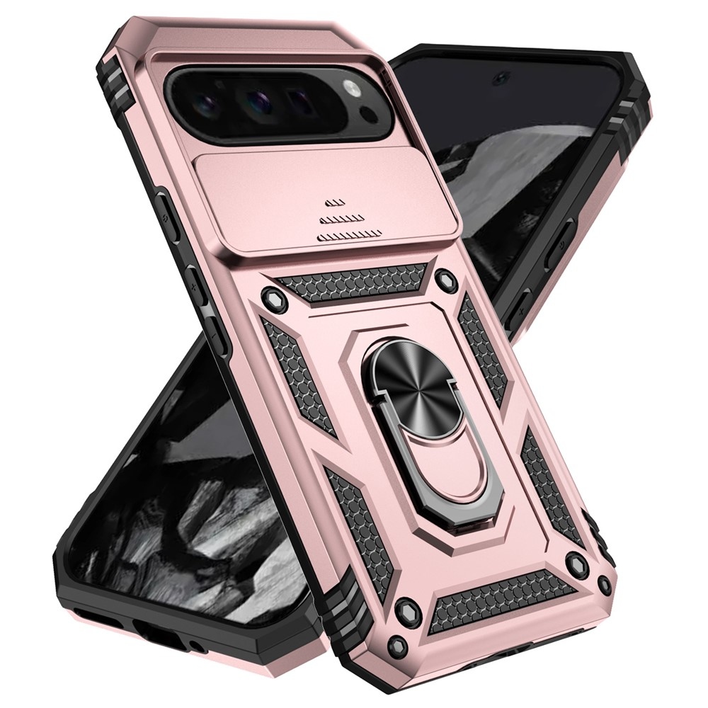 Ring odolný kryt na Google Pixel 10 Pro XL/Pixel 9 Pro XL - růžovozlatý