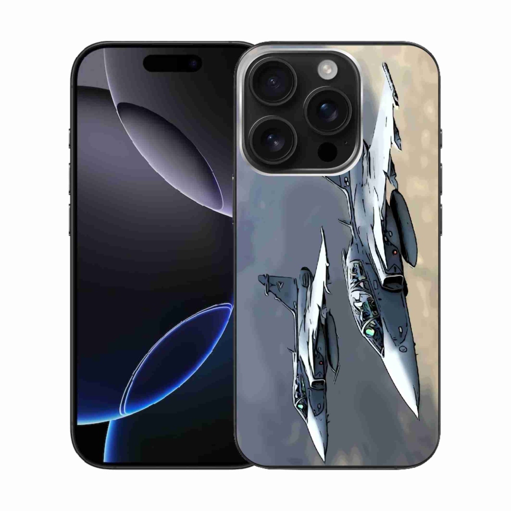 Gelový kryt mmCase na iPhone 16 Pro - stíhačky