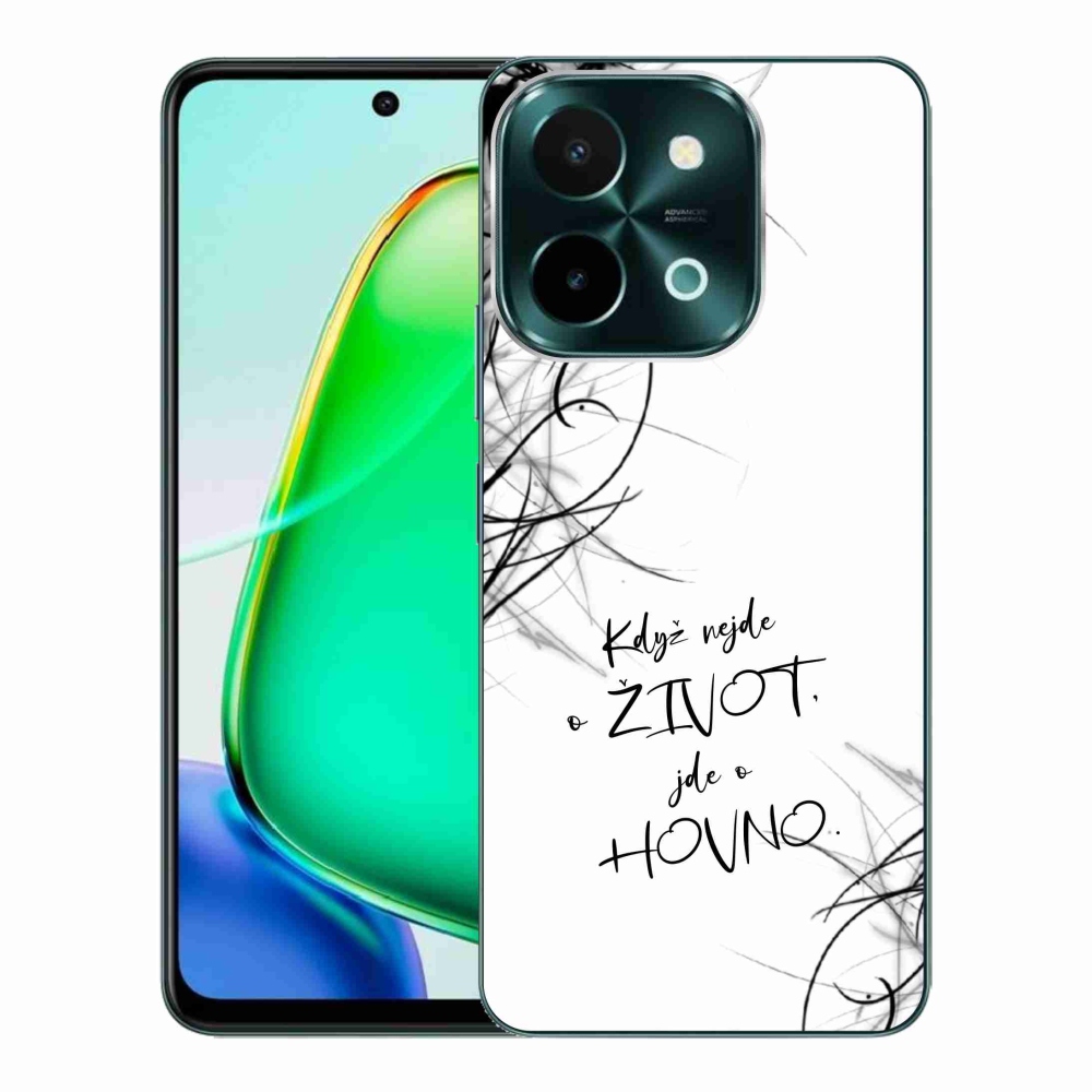 Gelový kryt mmCase na Vivo Y28 - vtipný text 16 bílé pozadí
