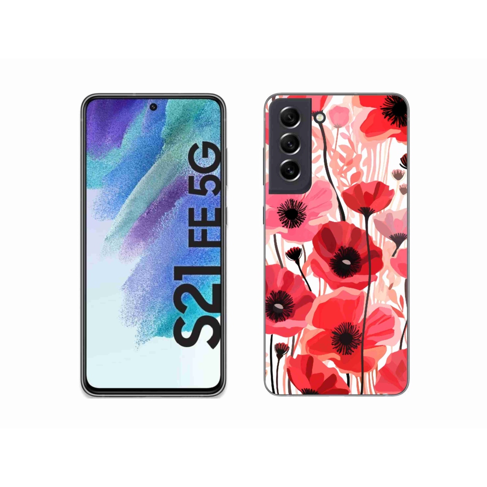 Gelový kryt mmCase na Samsung Galaxy S21 FE 5G - vlčí mák 1