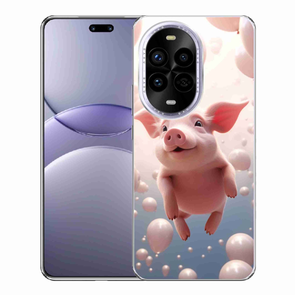 Gelový kryt mmCase na Huawei Nova 13 Pro 5G - prasátko s balónky