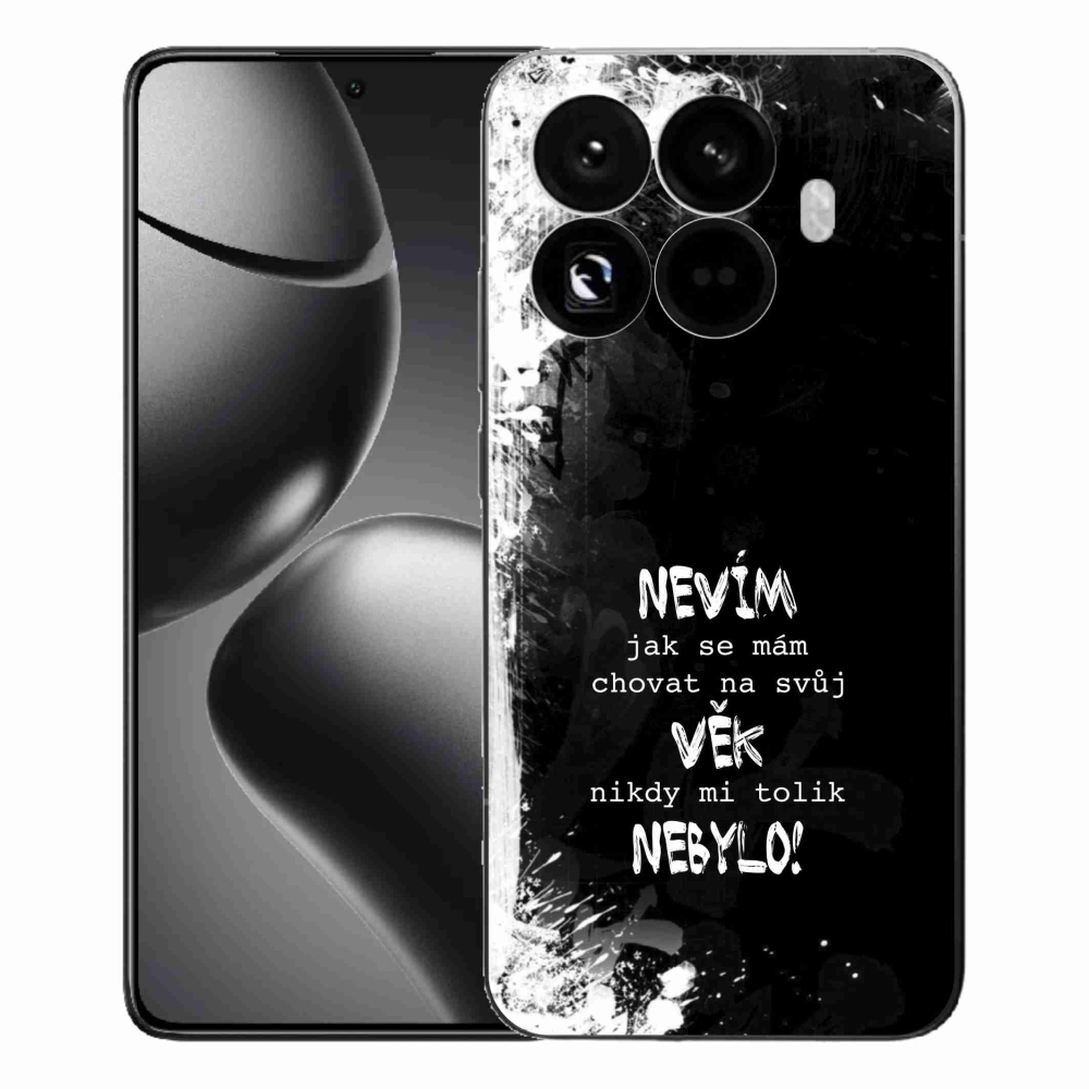 Gelový kryt mmCase na Xiaomi 15T Pro - vtipný text 14 černé pozadí