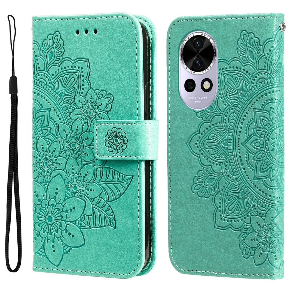 Mandala knížkové pouzdro na Huawei Nova 13 5G - modrozelené