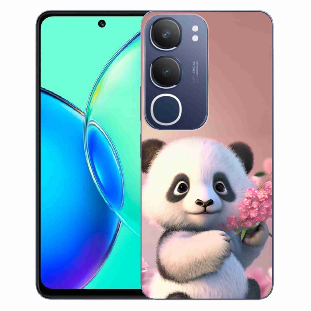Gelový kryt mmCase na Vivo Y19s - roztomilá panda