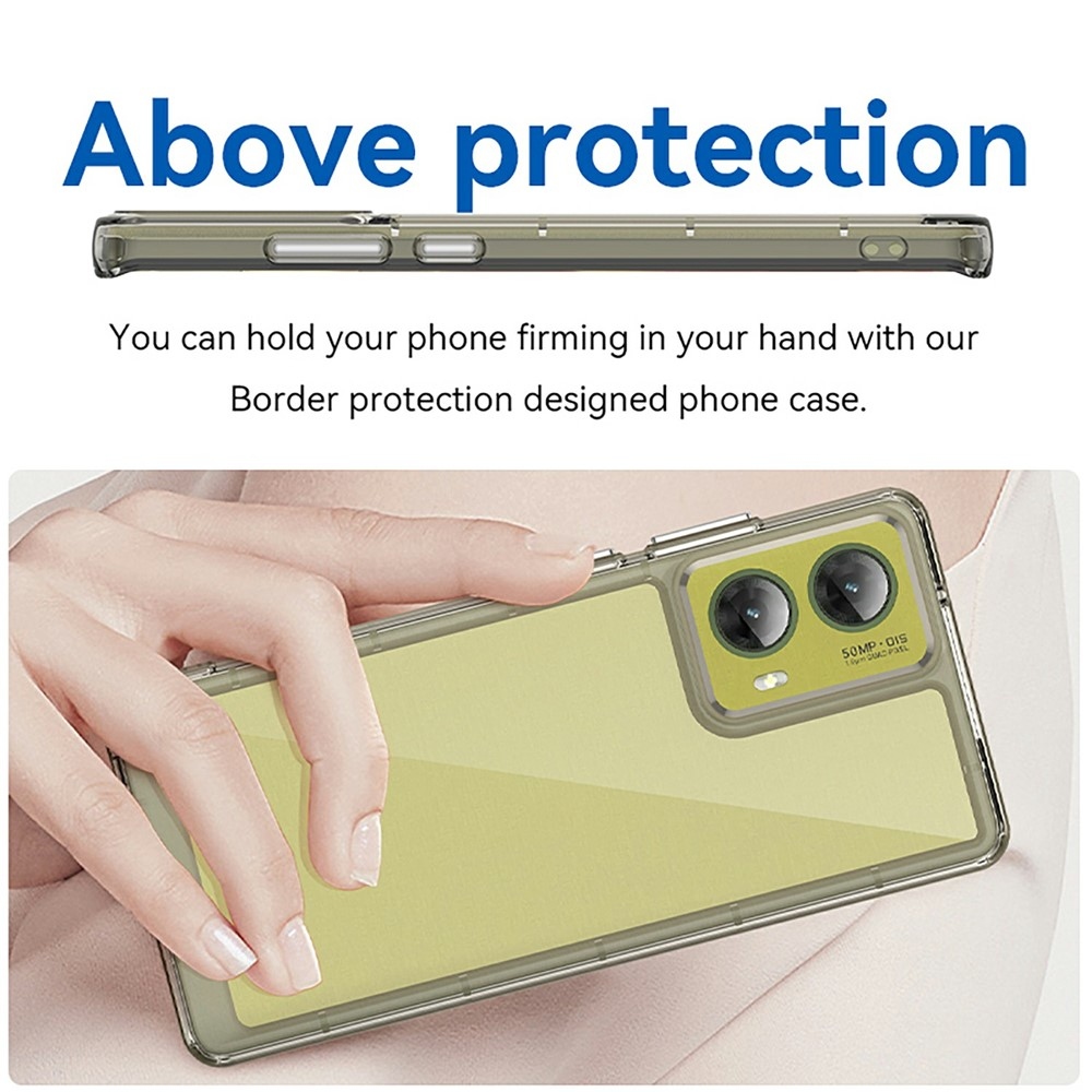 Gelový obal s pevnými zády na Motorola Moto G85 5G - šedý