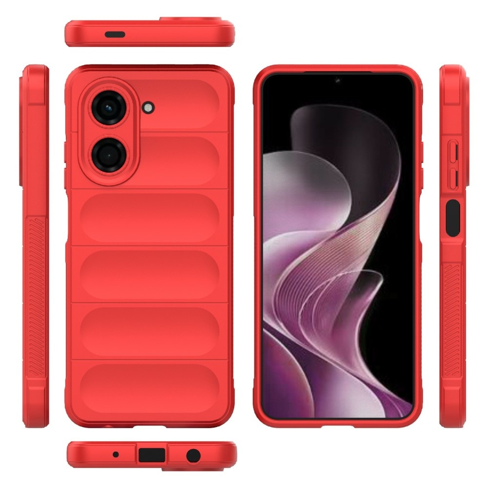 Rugg odolný gelový obal na Xiaomi Redmi A5 (171.7x77.8x8.3mm) - červený