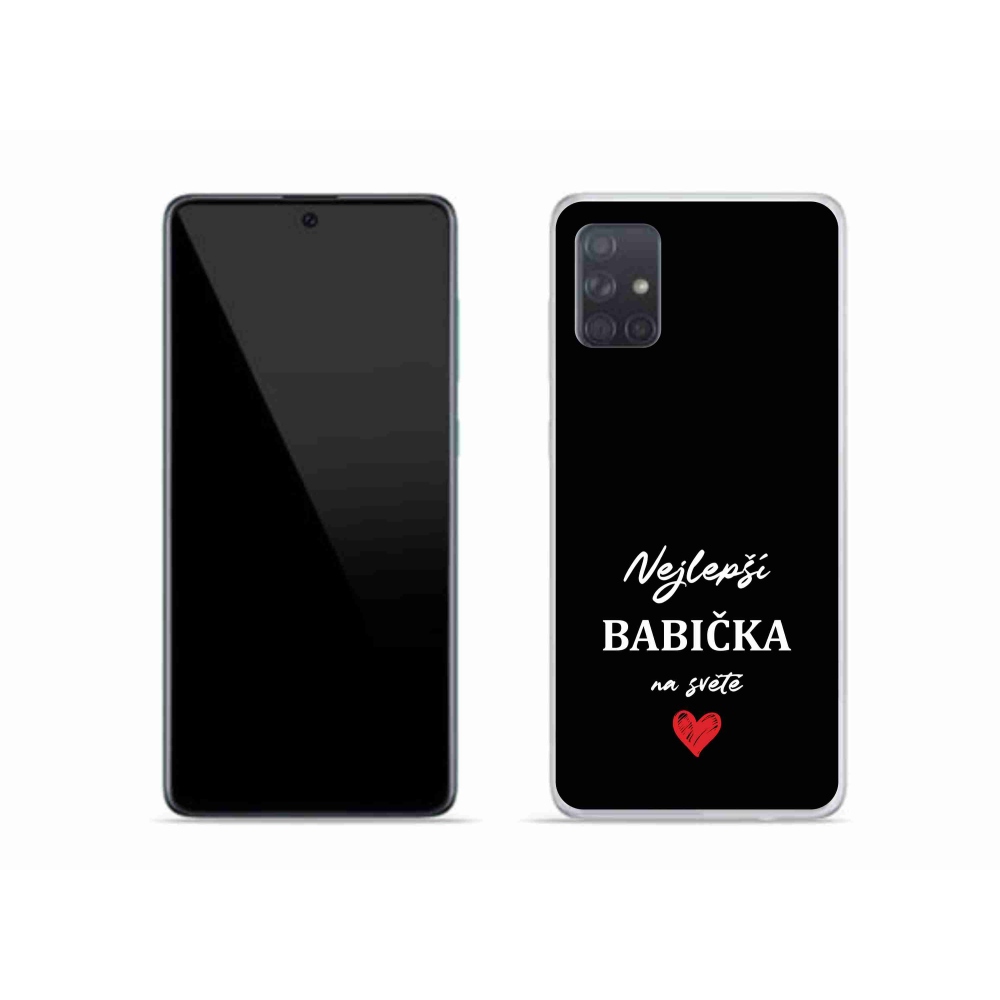 Gelový kryt mmCase na Samsung Galaxy A51 - nejlepší babička 1 černé pozadí