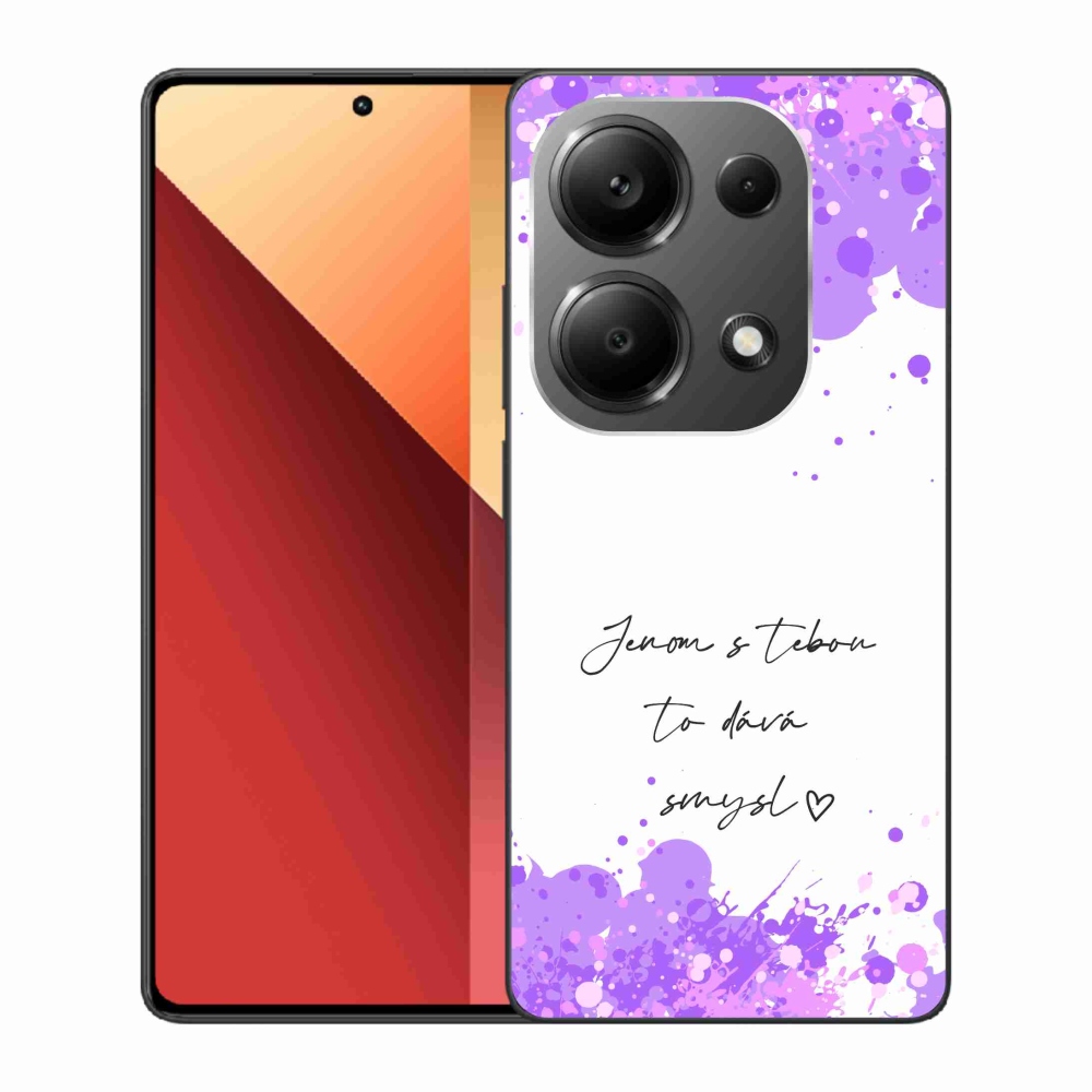 Gelový kryt mmCase na Xiaomi Redmi Note 13 Pro 4G/Poco M6 Pro  - zamilovaný text bílé pozadí