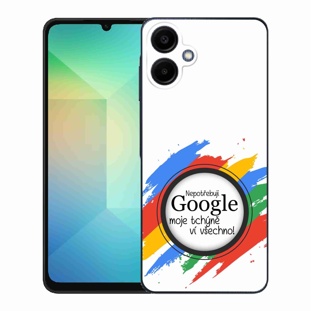 Gelový kryt mmCase na Samsung Galaxy A06 4G - tchýně ví všechno bílé pozadí