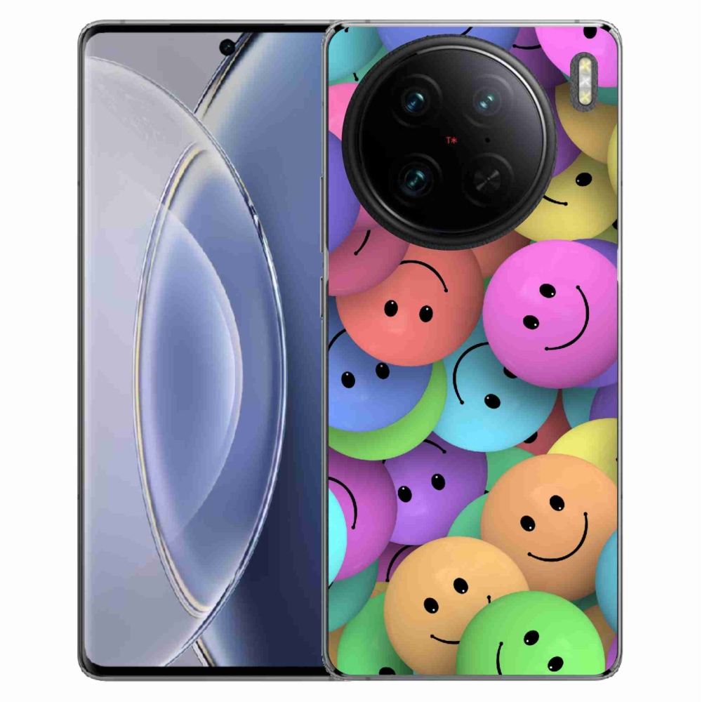 Gelový kryt mmCase na Vivo X90 Pro - barevní smajlíci