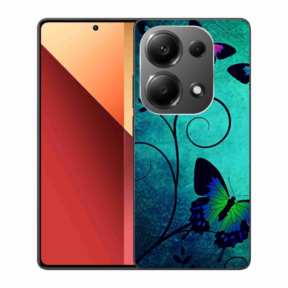 Gelový kryt mmCase na Xiaomi Redmi Note 13 Pro 4G/Poco M6 Pro - barevní motýli